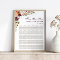 Boho Wildblume Backyard Wedding Chart