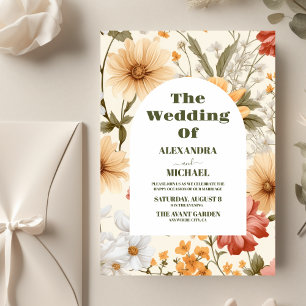 Boho Wildblume Botanische Hochzeit