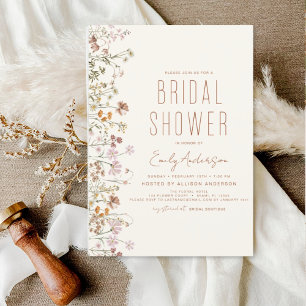 Boho Wildblume Brautparty Bloom Garden Einladung