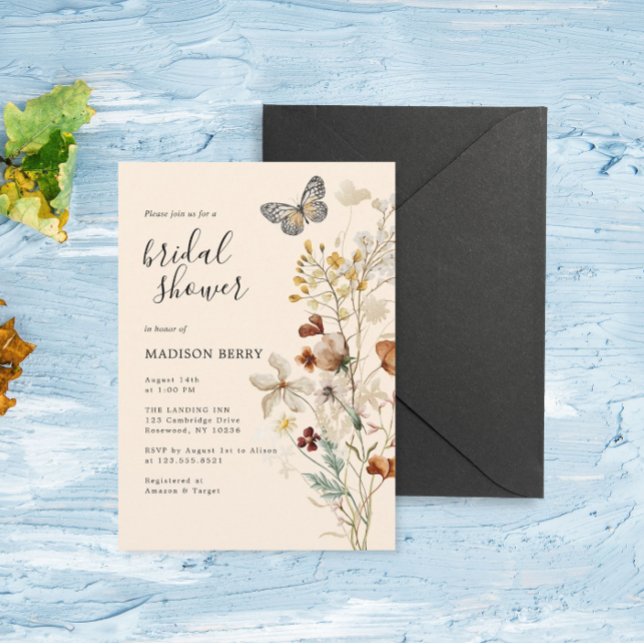 Boho Wildblume Brautparty Einladung (Von Creator hochgeladen)