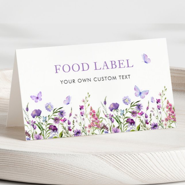 Boho Wildblume Butterfly Food Tischnummer (Boho Wildflower Butterfly Food Label)