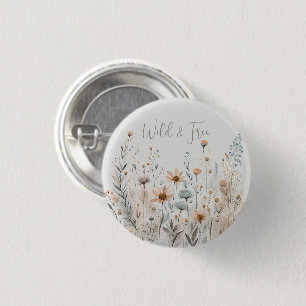 Boho Wildblume Button