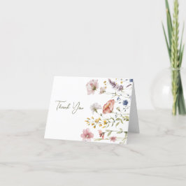 Boho Wildblume Dankeskarte