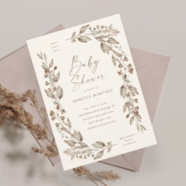 Boho Wildblume Elegant Floral Baby Shower Einladung