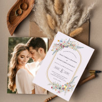 Boho Wildblume Fern Lavender Wedding Foto