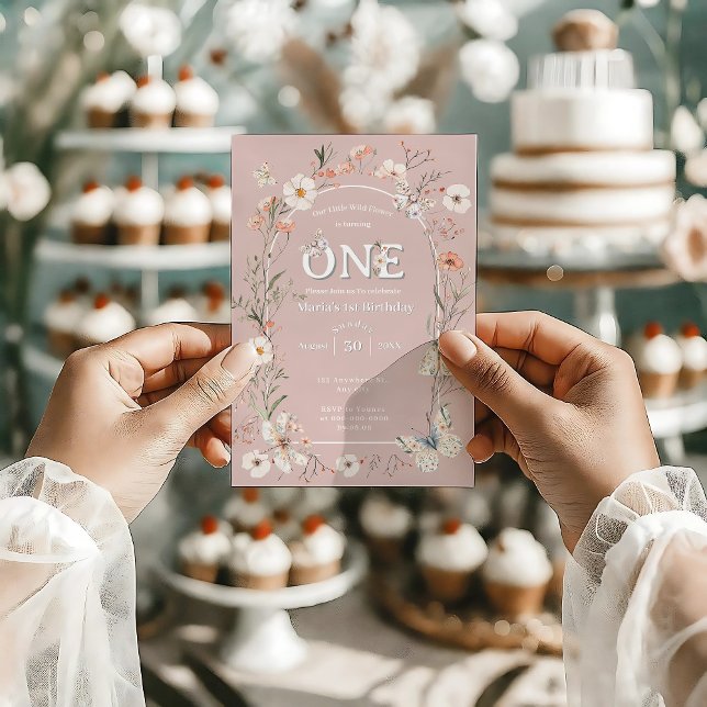 Boho Wildblume Floral Baby Birthday Einladung (Von Creator hochgeladen)