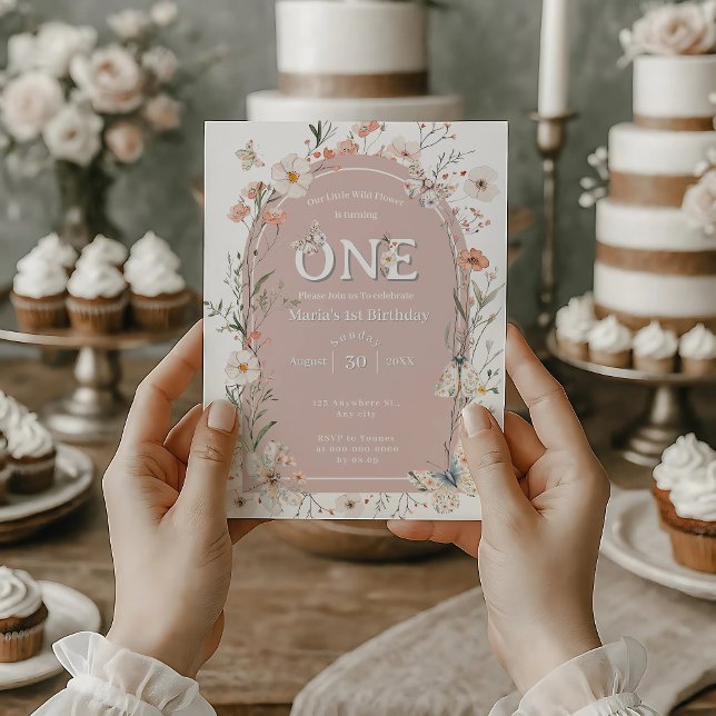 Boho Wildblume Floral Baby Birthday Einladung (Von Creator hochgeladen)