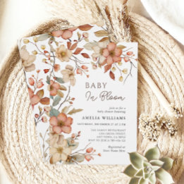 Boho Wildblume Floral Baby Dusche Einladung