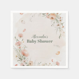 Boho Wildblume Floral Baby Dusche Serviette