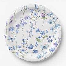 Boho Wildblume Floral Baby Duschpapier Teller
