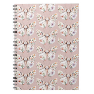 Boho Wildblume Floral Butterfly Notizblock