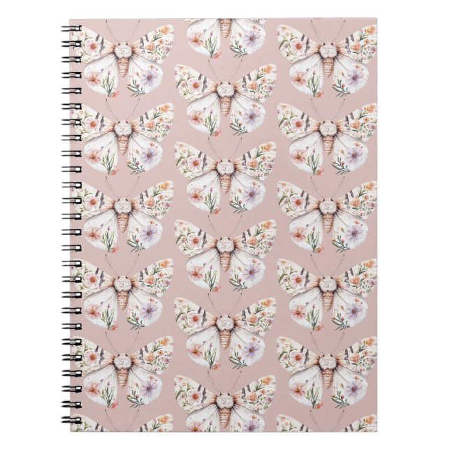 Boho Wildblume Floral Butterfly Notizblock (Vorderseite)