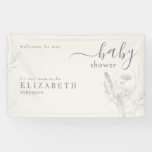 Boho Wildblume Floral Cream Baby Dusche