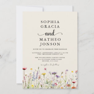 Boho Wildblume Garden Elegante Wildblume Save The Date