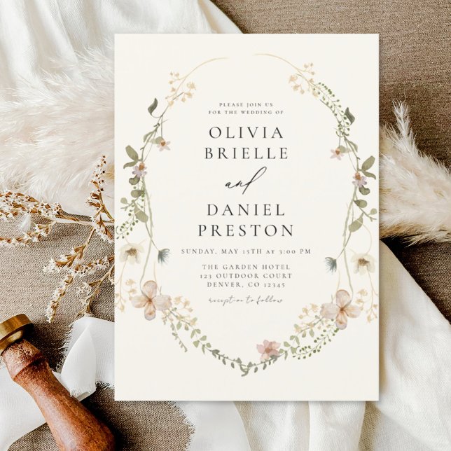 Boho Wildblume Garden Wedding Einladung (Von Creator hochgeladen)