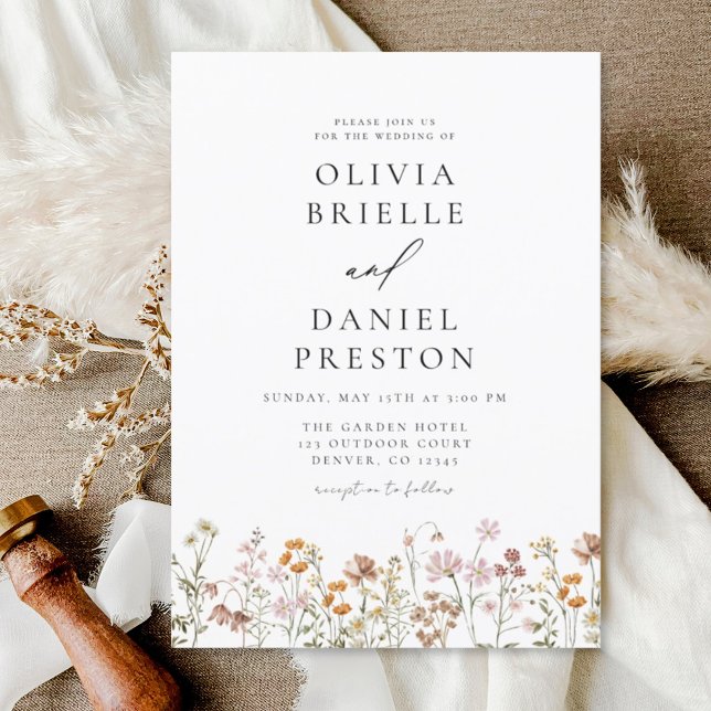 Boho Wildblume Garden Wedding Einladungen (Von Creator hochgeladen)