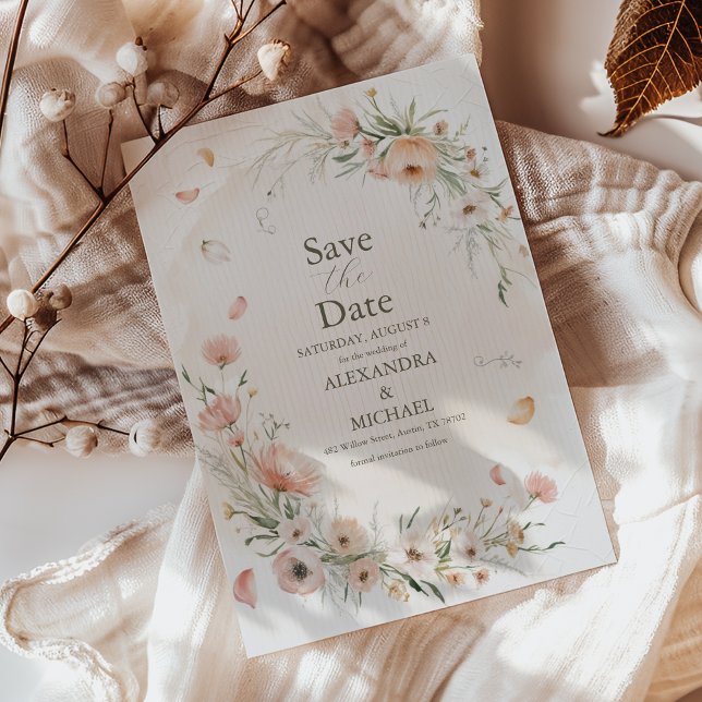 Boho Wildblume Garden Wedding Save The Date (Von Creator hochgeladen)