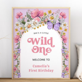 Boho Wildblume Geburtstag 16x20 Begrüßungszeichen Poster