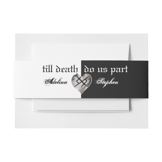 Boho Wildblume Gothic Viking Ewige Liebe Hochzeit Einladungsbanderole (Vorderseite Beispiel)
