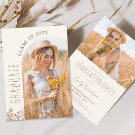 Boho Wildblume Graduation Party Bloom Invitation