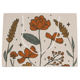 Boho Wildblume Große Geschenktasche Geschenktüte