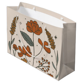 Boho Wildblume Große Geschenktasche Geschenktüte