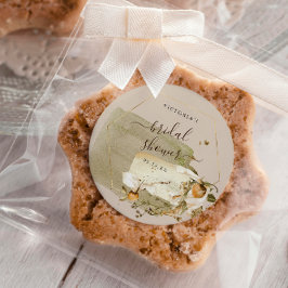 Boho Wildblume Herbst Brautparty Vielen Dank Runder Aufkleber