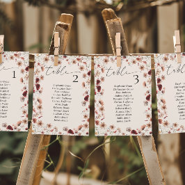 Boho Wildblume Hochzeitssymbkarten Einladung