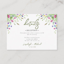 Boho Wildblume Hochzeitsunterkunft QR Code Begleitkarte
