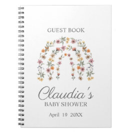 Boho Wildblume Rainbow Baby Guest Notebook Notizblock