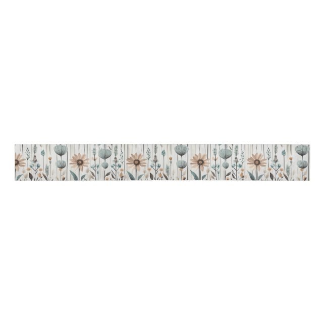 Boho Wildblume Ripsband (Vorderseite)