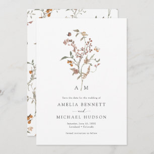 Boho Wildblume Save the Date