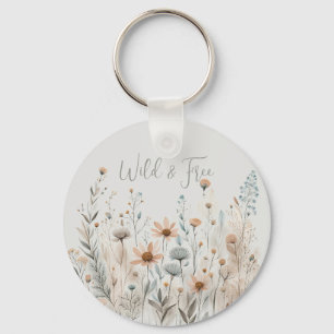 Boho Wildblume Schlüsselanhänger