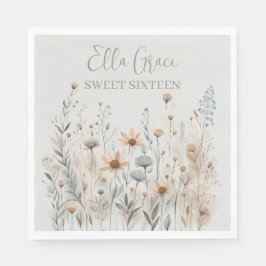 Boho Wildblume Serviette