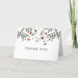 Boho Wildblume Spring Brautparty Dankeskarte