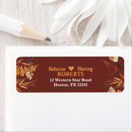Boho Wildblume Terracotta Herbstliche Hochzeit im