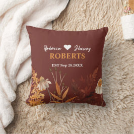 Boho Wildblume Terracotta Herbstliche Hochzeit im Kissen