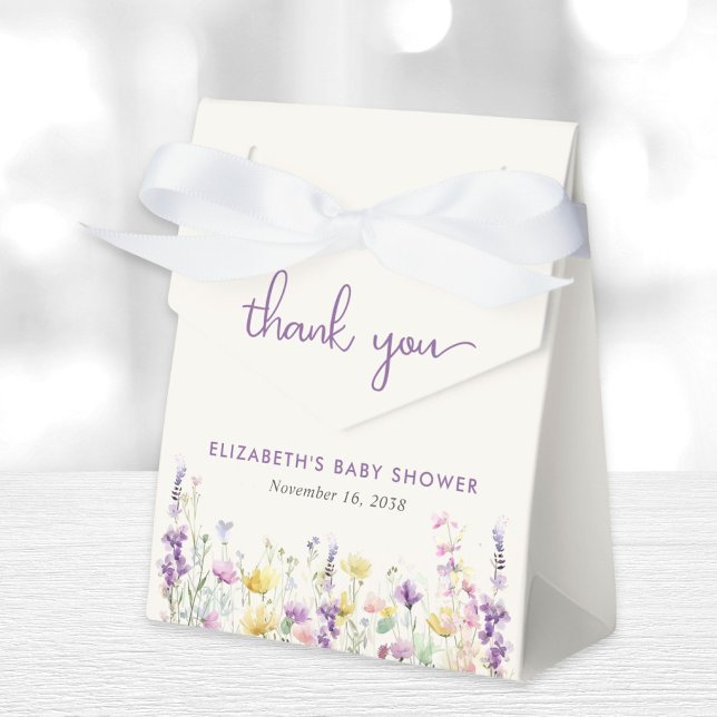 Boho Wildblume Watercolor Baby Girl Dusche Geschenkschachtel (Von Creator hochgeladen)