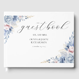 Boho Wildblume Wedding Elegantes Skript Gästebuch