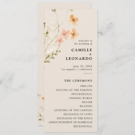 Boho Wildblume Wedding Program Programm