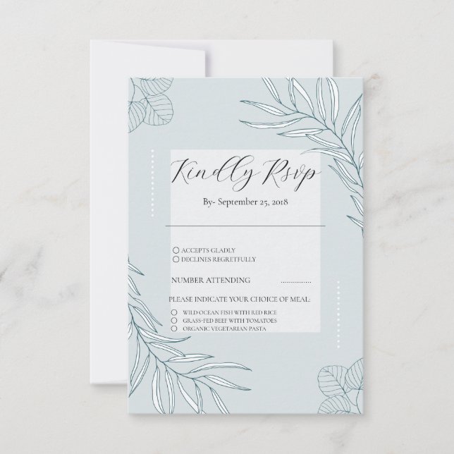 Boho Wildblume Wedding RSVP Karte (Vorderseite)