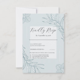 Boho Wildblume Wedding RSVP Karte