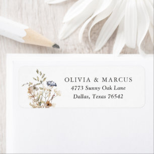 Boho Wildblume Wedding Rücksendeadresse