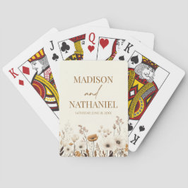 Boho Wildblume Wild Blume Blumengarten Hochzeit Spielkarten