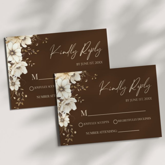 Boho Wildblume Wild Blume Floral Wedding RSVP Karte (Von Creator hochgeladen)