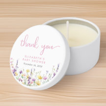 Boho-Wildblumen-Aquarell-Baby-Party Dankeschön