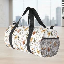 Boho-Wildblumen-Aquarell Duffle Bag