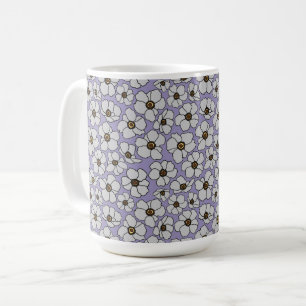 Boho-Wildblumen auf Lavendel Kaffeetasse