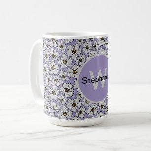 Boho-Wildblumen auf Lavendel Kaffeetasse