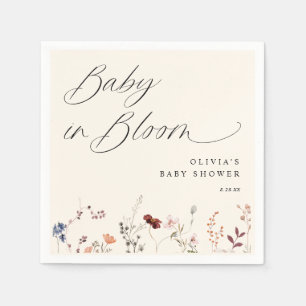 Boho Wildblumen-Baby-Party Blumenschmuck Serviette